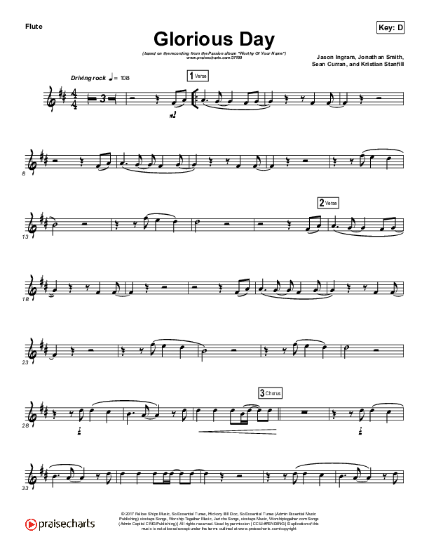 Glorious Day (Instrument Solo) Flute Solo (Passion / Kristian Stanfill)