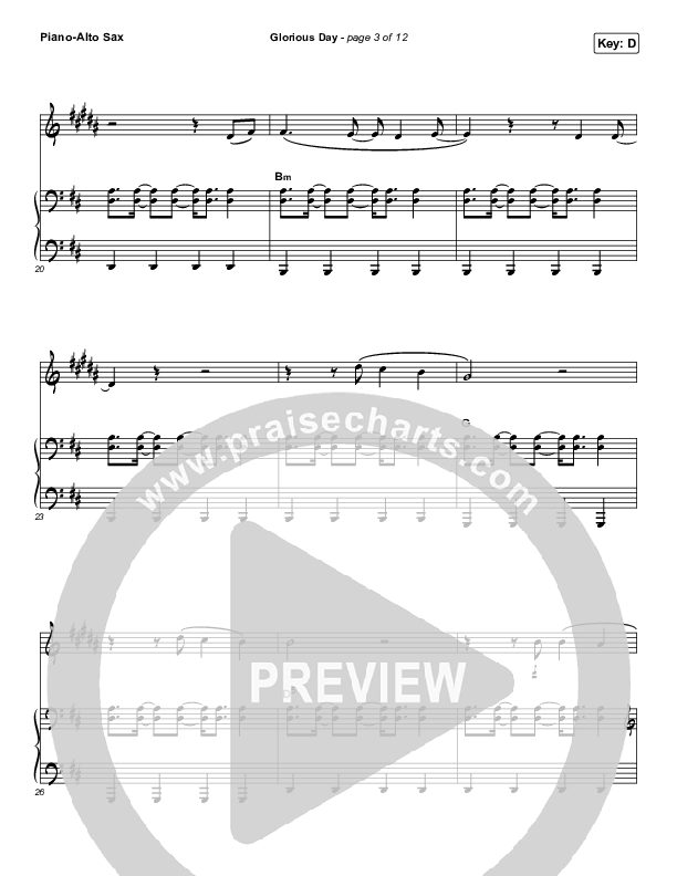 Glorious Day (Instrument Solo) Alto Sax & Piano (Passion / Kristian Stanfill)