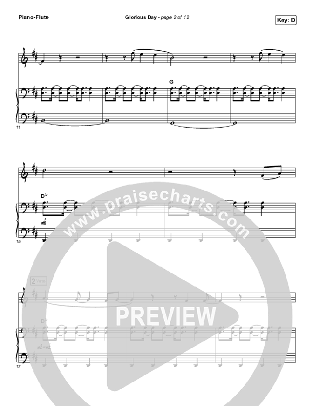 Glorious Day (Instrument Solo) Flute & Piano (Passion / Kristian Stanfill)