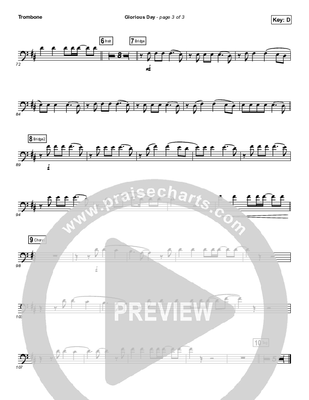 Glorious Day (Instrument Solo) Trombone Solo (Passion / Kristian Stanfill)
