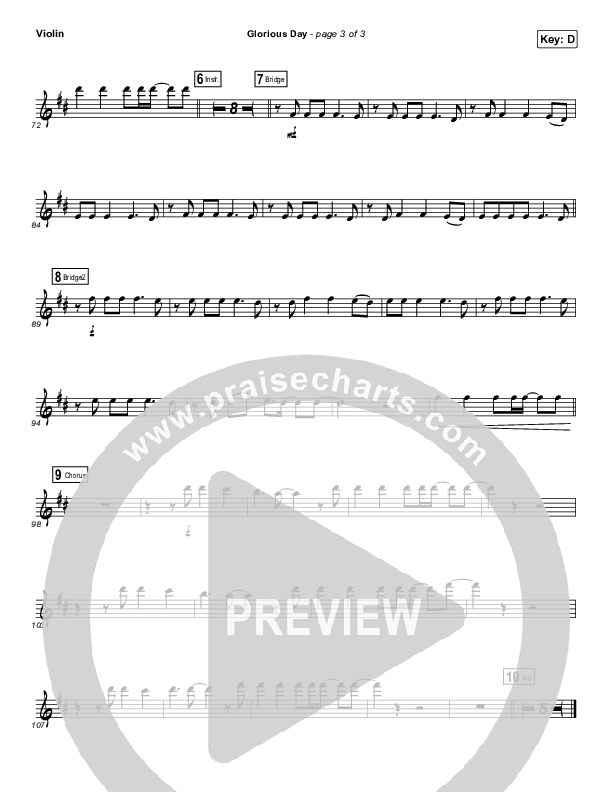 Glorious Day (Instrument Solo) Violin Solo (Passion / Kristian Stanfill)