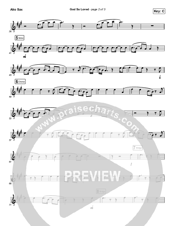 God So Loved (Instrument Solo) Alto Sax Solo (We The Kingdom)