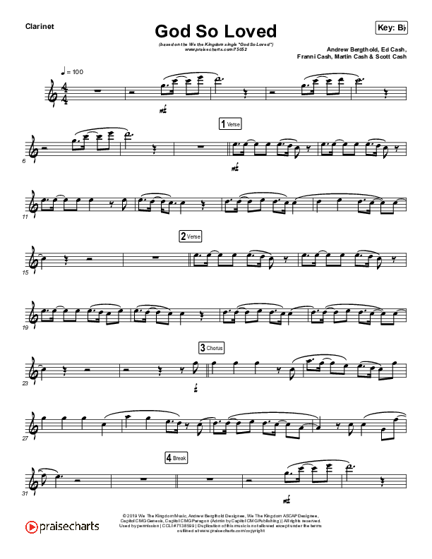 God So Loved (Instrument Solo) Clarinet Solo (We The Kingdom)
