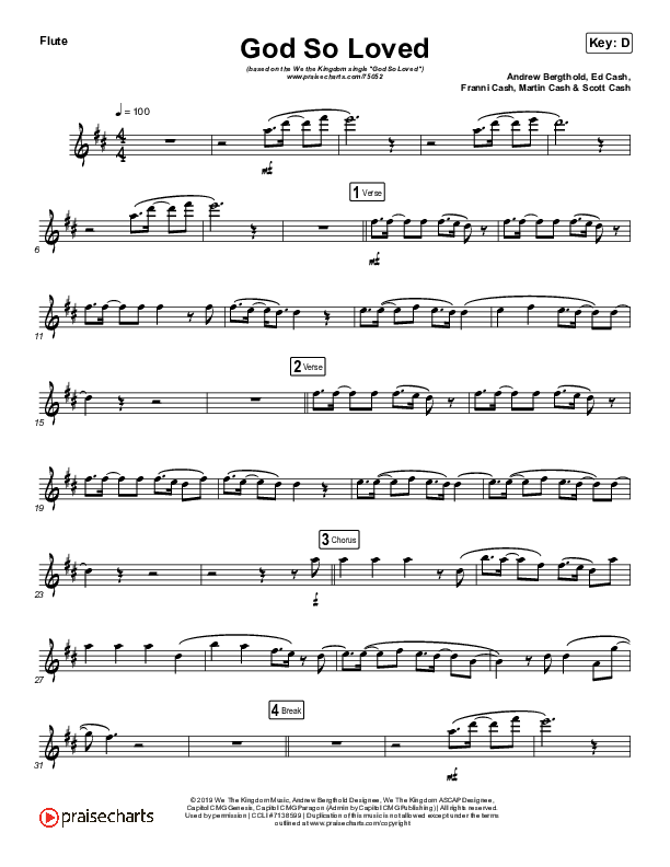 God So Loved (Instrument Solo) Flute Solo (We The Kingdom)