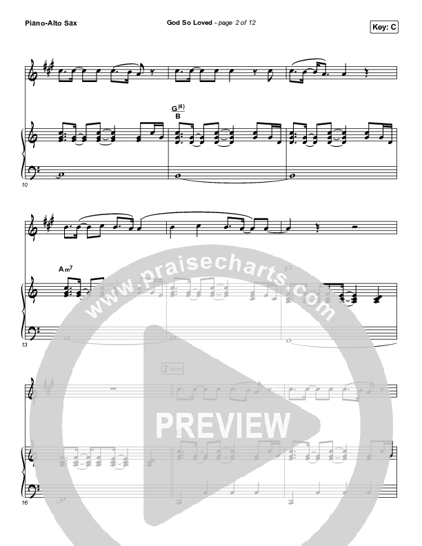 God So Loved (Instrument Solo) Piano/Alto Sax (We The Kingdom)