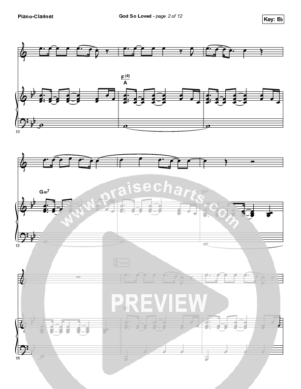 God So Loved (Instrument Solo) Clarinet & Piano (We The Kingdom)