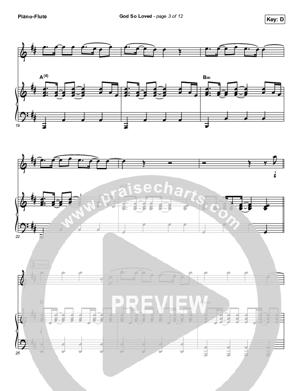 God So Loved (Instrument Solo) Flute & Piano (We The Kingdom)