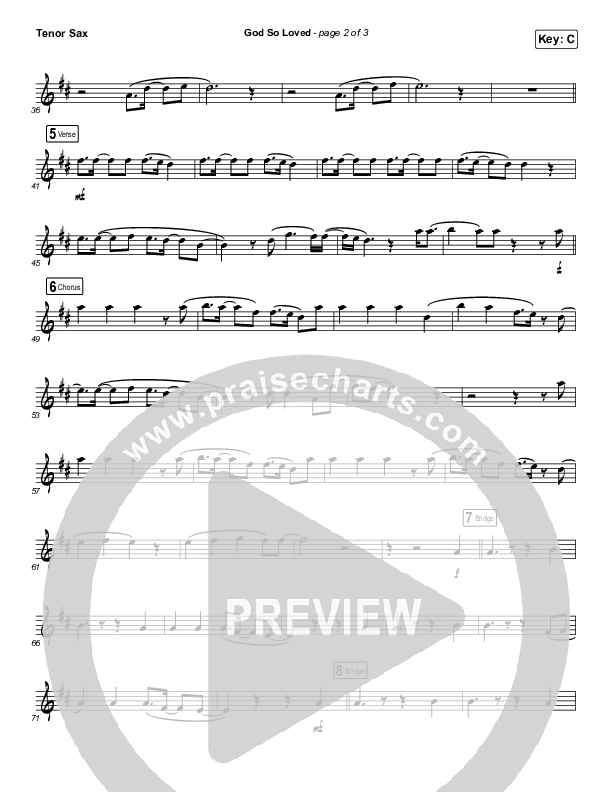 God So Loved (Instrument Solo) Tenor Sax Solo (We The Kingdom)