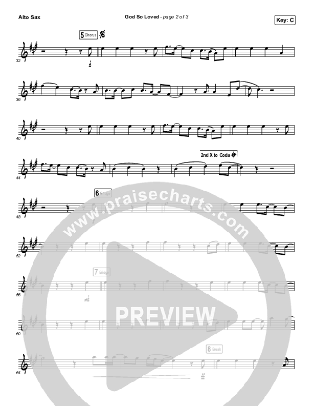 God So Loved (Live) (Instrument Solo) Alto Sax Solo (We The Kingdom)