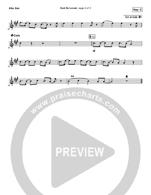 God So Loved (Live) (Instrument Solo) Alto Sax Solo (We The Kingdom)
