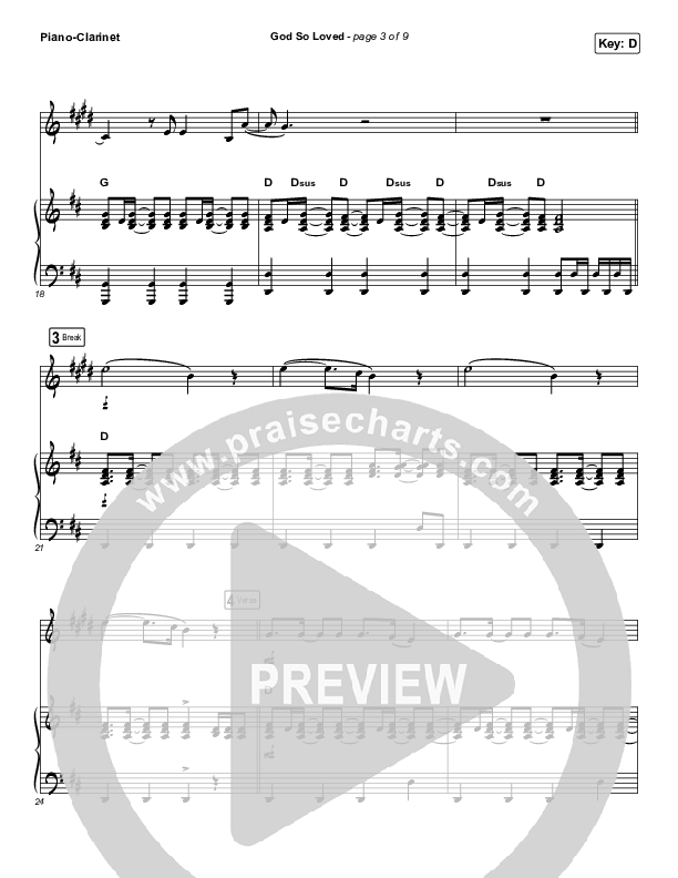 God So Loved (Live) (Instrument Solo) Piano/Clarinet (We The Kingdom)