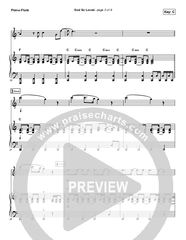 God So Loved (Live) (Instrument Solo) Piano/Flute (We The Kingdom)