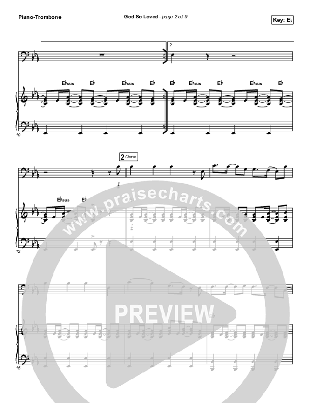 God So Loved (Live) (Instrument Solo) Piano/Trombone (We The Kingdom)