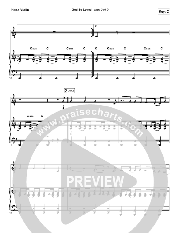 God So Loved (Live) (Instrument Solo) Piano/Violin (We The Kingdom)