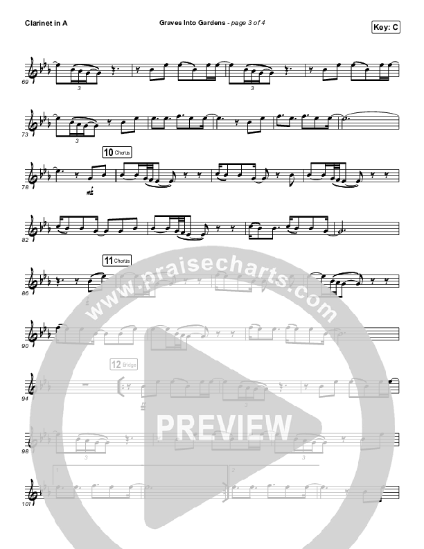 Graves Into Gardens (Instrument Solo) Clarinet Solo (Elevation Worship / Brandon Lake)