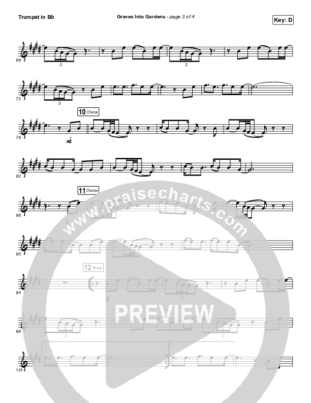 Graves Into Gardens (Instrument Solo) Trumpet Solo (Elevation Worship / Brandon Lake)