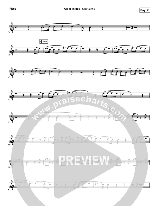 Great Things (Instrument Solo) Flute Solo (Phil Wickham)