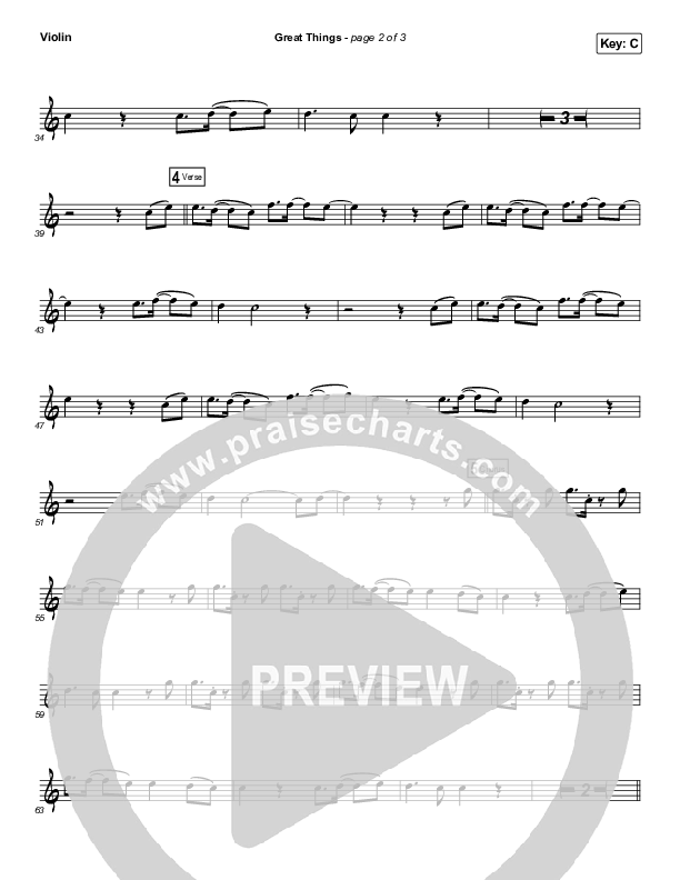 Great Things (Instrument Solo) Violin Solo (Phil Wickham)