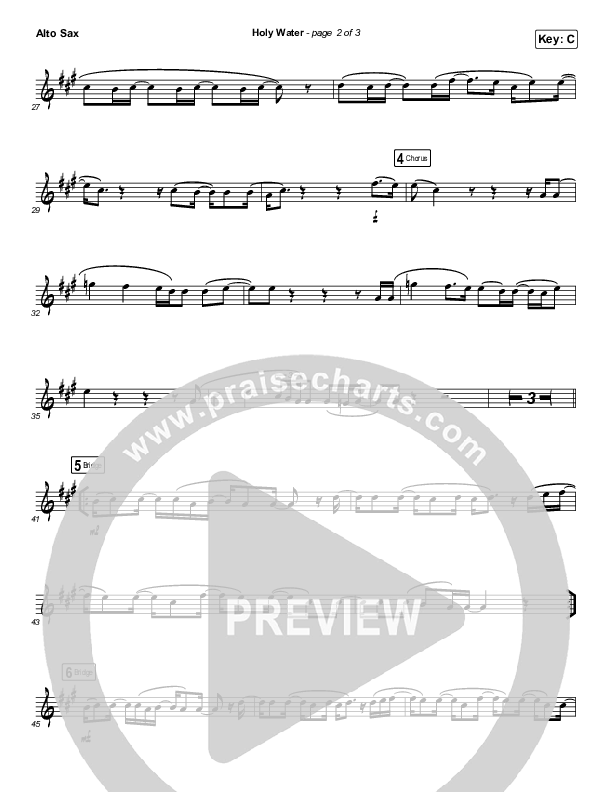 Holy Water (Instrument Solo) Alto Sax Solo (We The Kingdom)