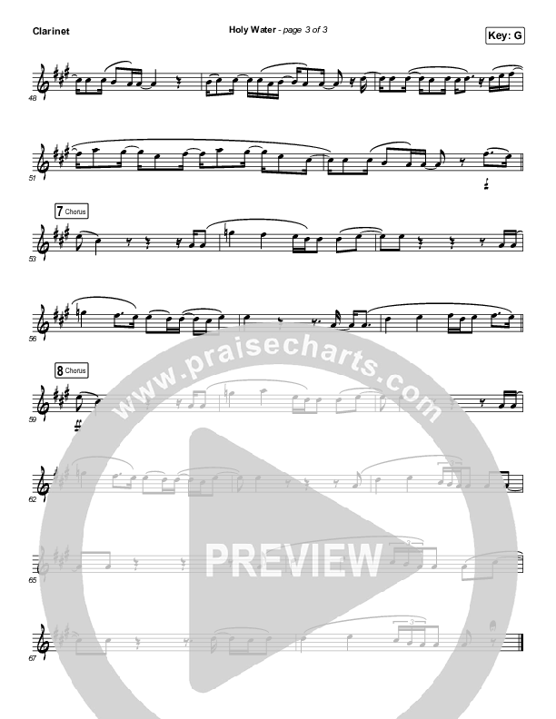 Holy Water (Instrument Solo) Clarinet Solo (We The Kingdom)