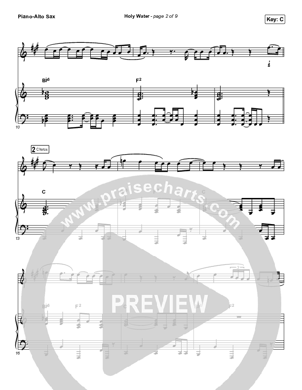 Holy Water (Instrument Solo) Alto Sax & Piano (We The Kingdom)