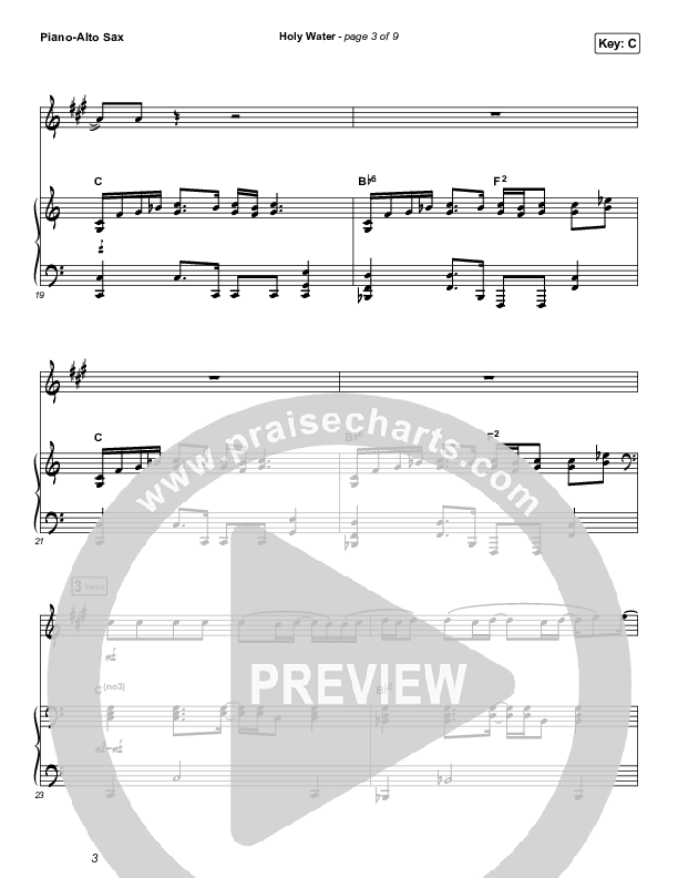 Holy Water (Instrument Solo) Alto Sax & Piano (We The Kingdom)