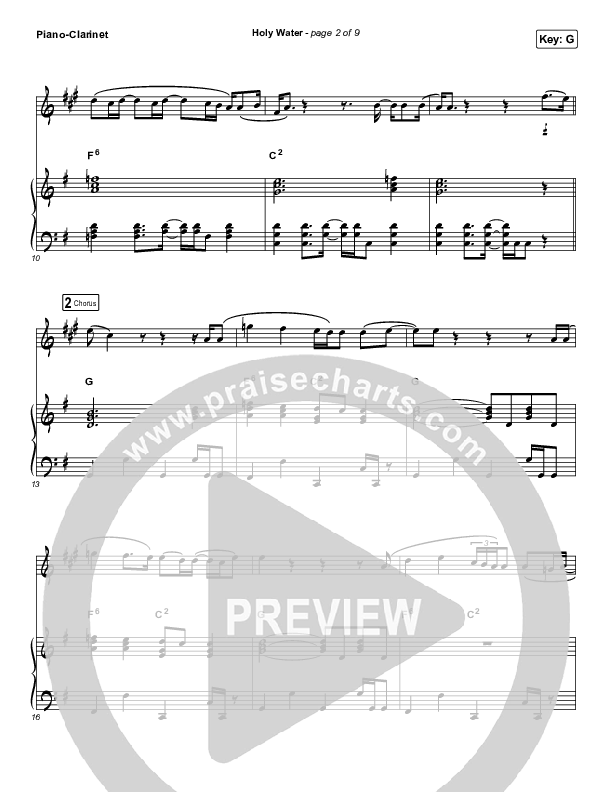 Holy Water (Instrument Solo) Piano/Clarinet (We The Kingdom)