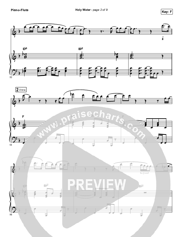 Holy Water (Instrument Solo) Piano/Flute (We The Kingdom)