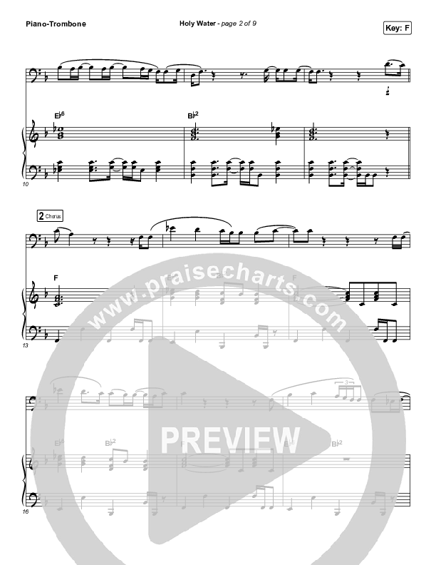 Holy Water (Instrument Solo) Trombone & Piano (We The Kingdom)