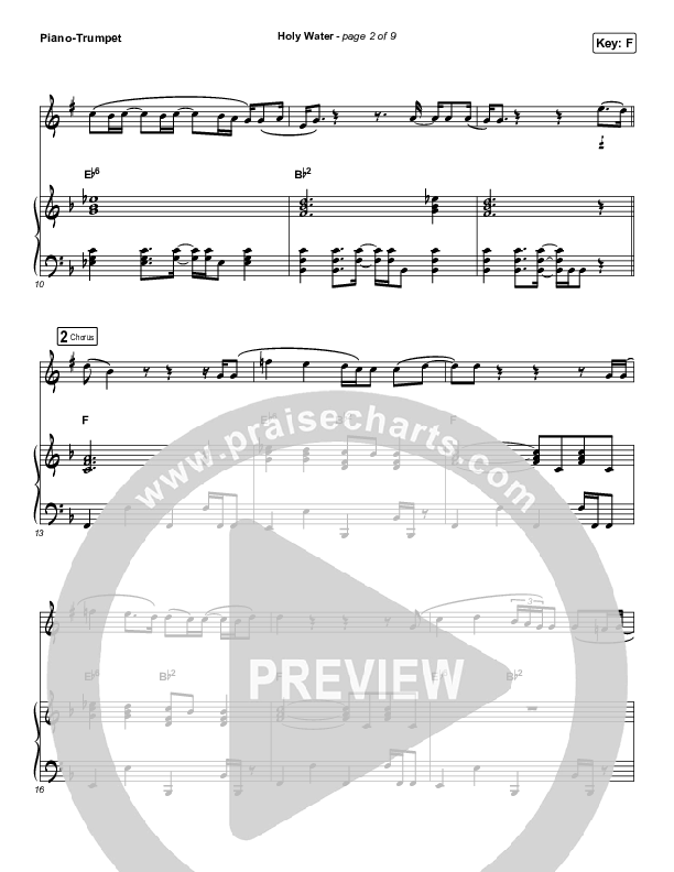 Holy Water (Instrument Solo) Trumpet & Piano (We The Kingdom)