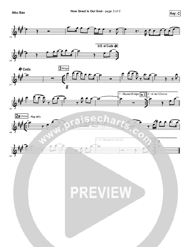 How Great Is Our God (Instrument Solo) Alto Sax Solo (Chris Tomlin)