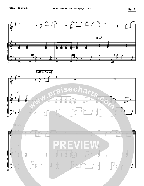 How Great Is Our God (Instrument Solo) Piano/Tenor Sax (Chris Tomlin)