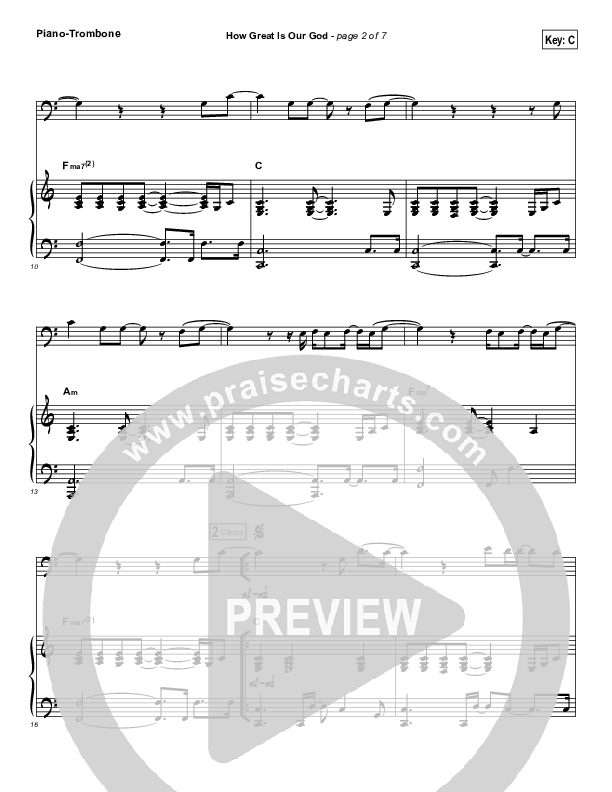 How Great Is Our God (Instrument Solo) Piano/Trombone (Chris Tomlin)