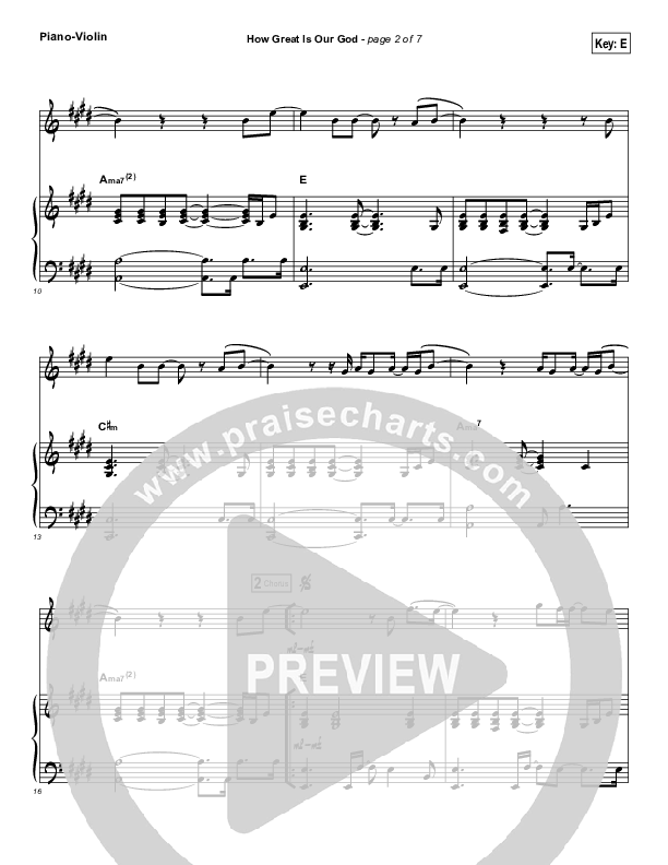 How Great Is Our God (Instrument Solo) Piano/Violin (Chris Tomlin)