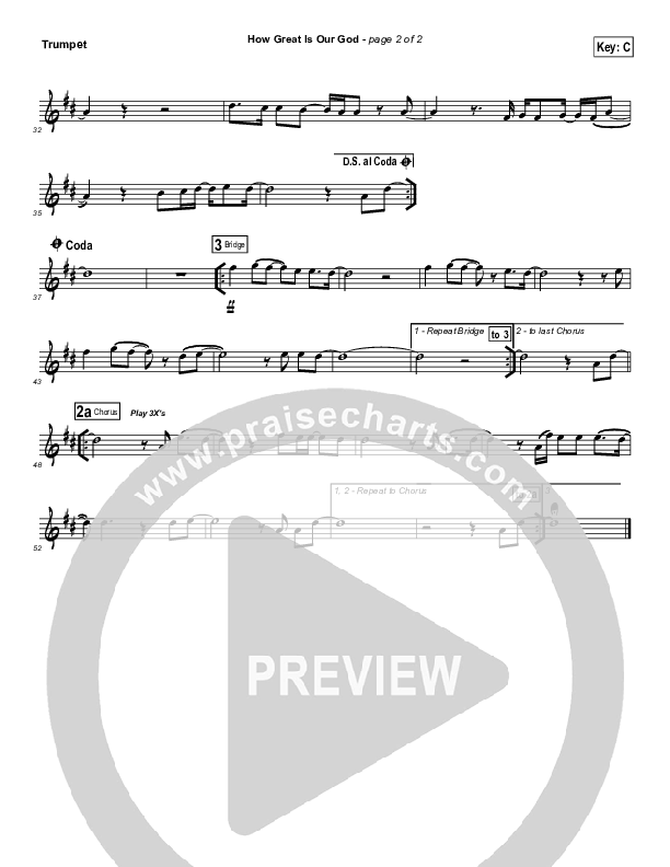 How Great Is Our God (Instrument Solo) Trumpet Solo (Chris Tomlin)
