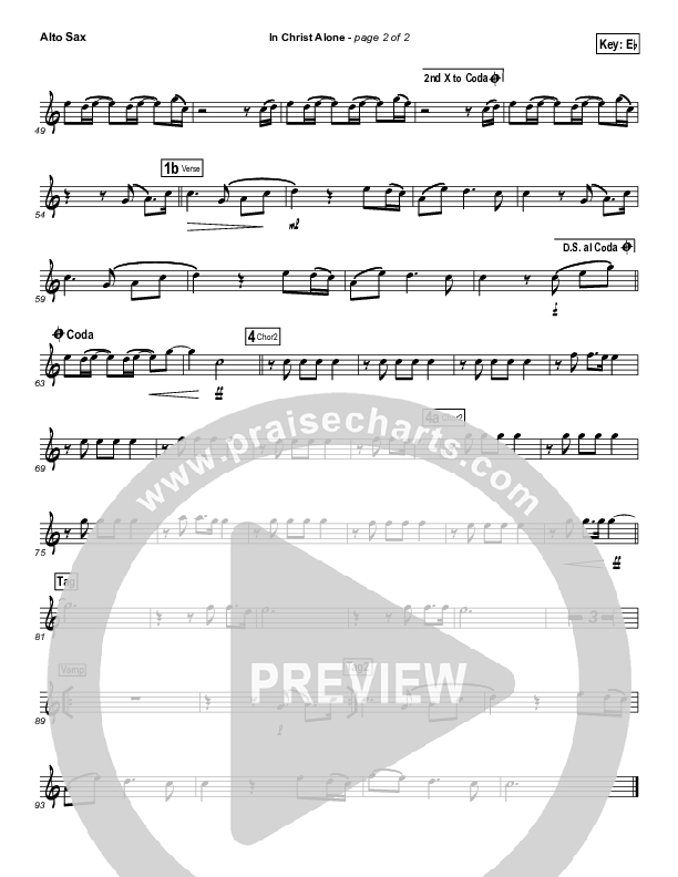 In Christ Alone (Instrument Solo) Alto Sax Solo (Kristian Stanfill / Passion)