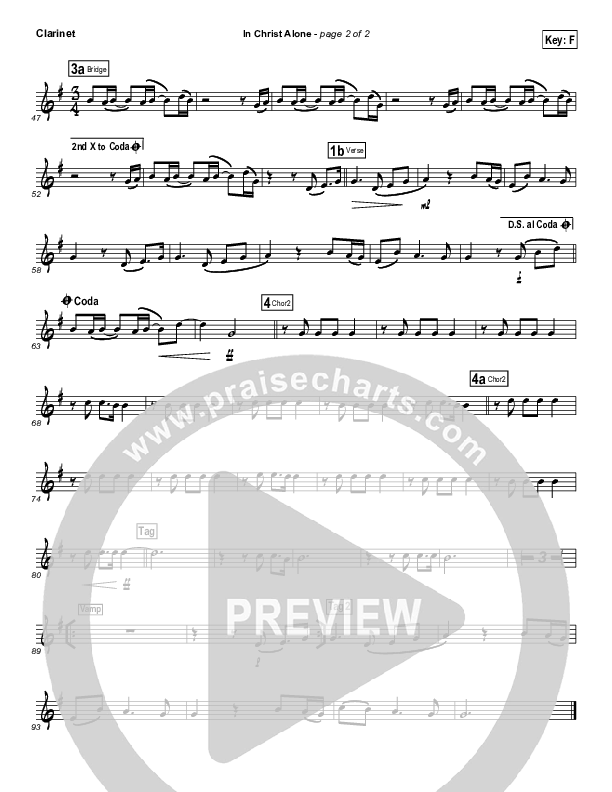 In Christ Alone (Instrument Solo) Clarinet Solo (Kristian Stanfill / Passion)