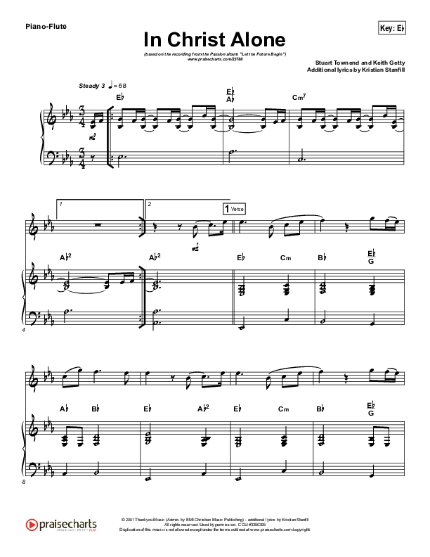 In Christ Alone (Instrument Solo) Flute & Piano (Kristian Stanfill / Passion)