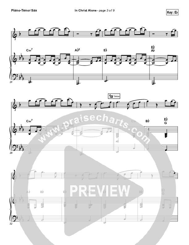 In Christ Alone (Instrument Solo) Tenor Sax & Piano (Kristian Stanfill / Passion)
