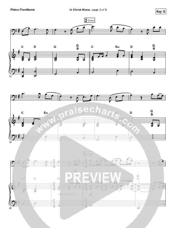 In Christ Alone (Instrument Solo) Trombone & Piano (Kristian Stanfill / Passion)