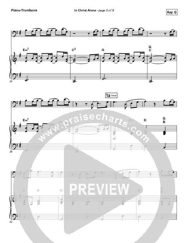 In Christ Alone (Instrument Solo) Piano/Trombone (Kristian Stanfill / Passion)