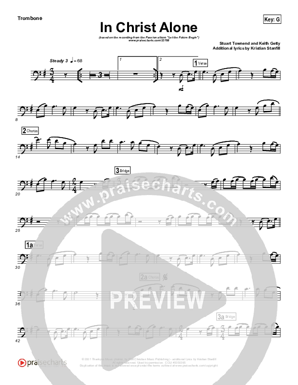 In Christ Alone (Instrument Solo) Trombone Solo (Kristian Stanfill / Passion)