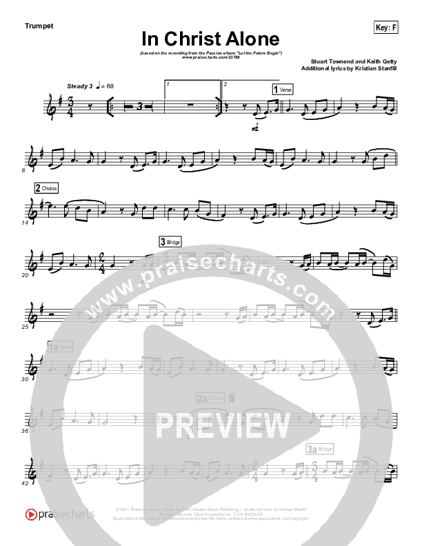 In Christ Alone (Instrument Solo) Trumpet Solo (Kristian Stanfill / Passion)
