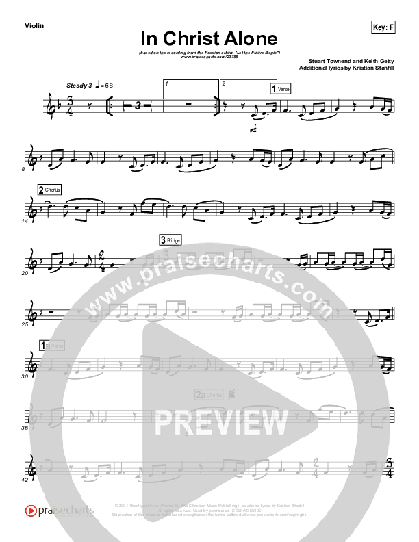 In Christ Alone (Instrument Solo) Violin Solo (Kristian Stanfill / Passion)
