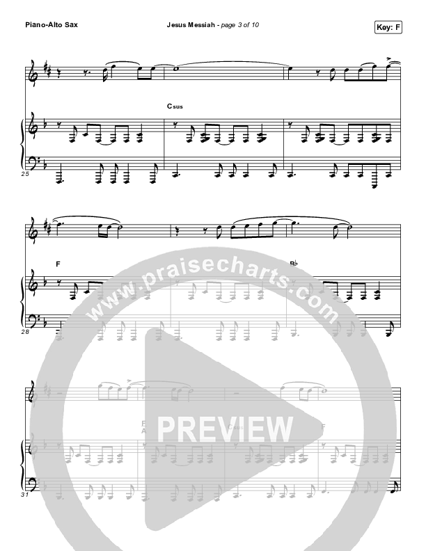 Jesus Messiah (Instrument Solo) Piano/Alto Sax (Chris Tomlin)