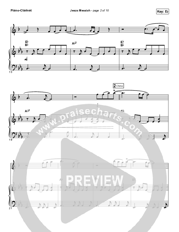 Jesus Messiah (Instrument Solo) Piano/Clarinet (Chris Tomlin)