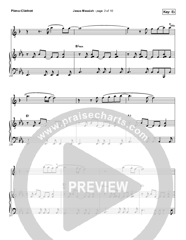 Jesus Messiah (Instrument Solo) Piano/Clarinet (Chris Tomlin)