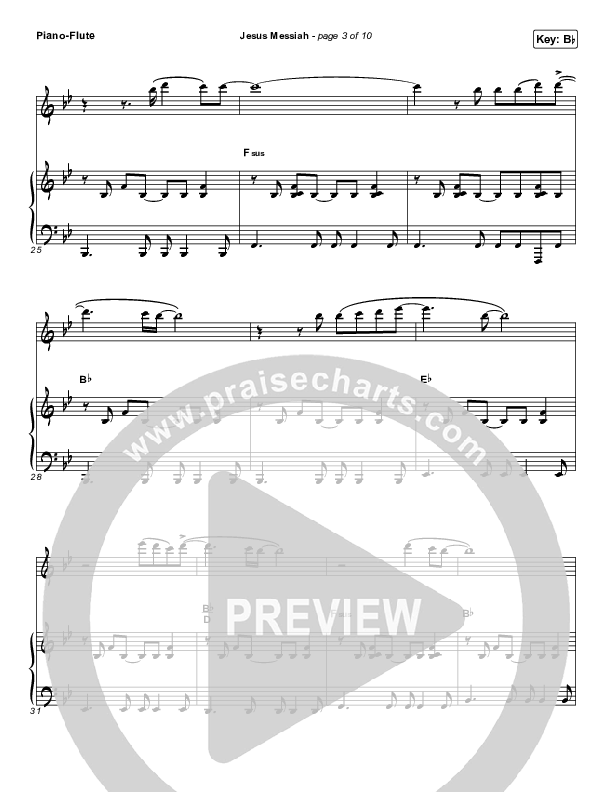 Jesus Messiah (Instrument Solo) Piano/Flute (Chris Tomlin)