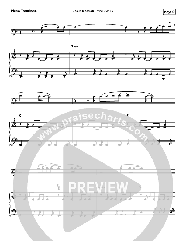 Jesus Messiah (Instrument Solo) Trombone & Piano (Chris Tomlin)