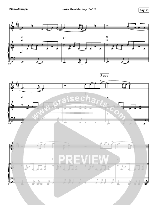 Jesus Messiah (Instrument Solo) Trumpet & Piano (Chris Tomlin)
